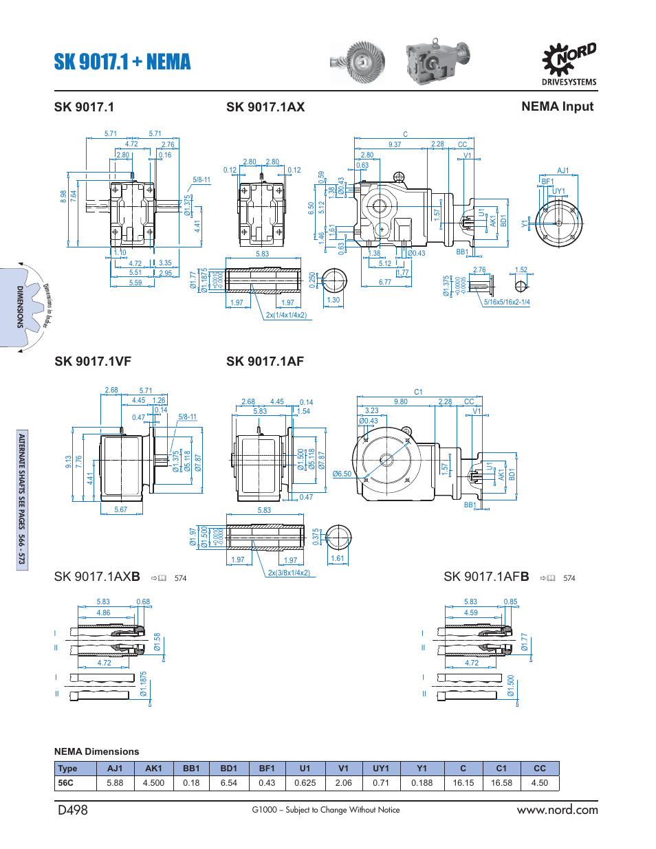 Nema input | NORD Drivesystems B1000 User Manual | Page 500 / 820