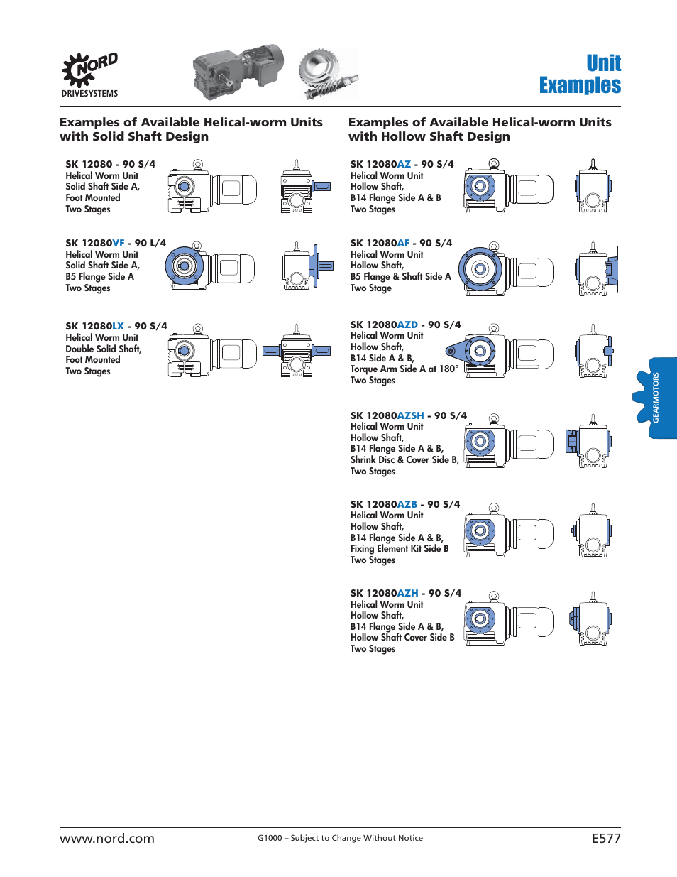 Unit examples | NORD Drivesystems B1000 User Manual | Page 579 / 820
