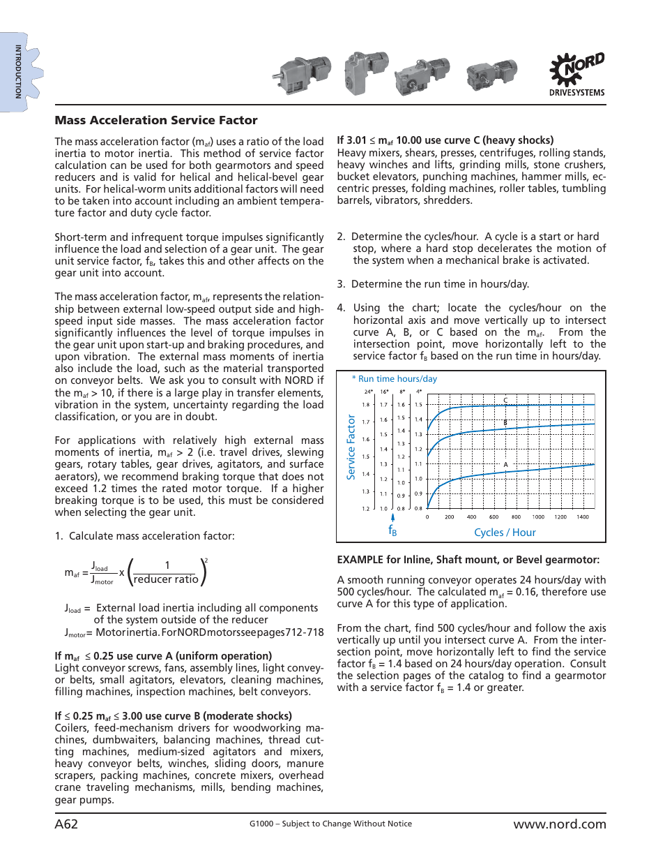 Engineering nord service factor | NORD Drivesystems B1000 User Manual | Page 64 / 820