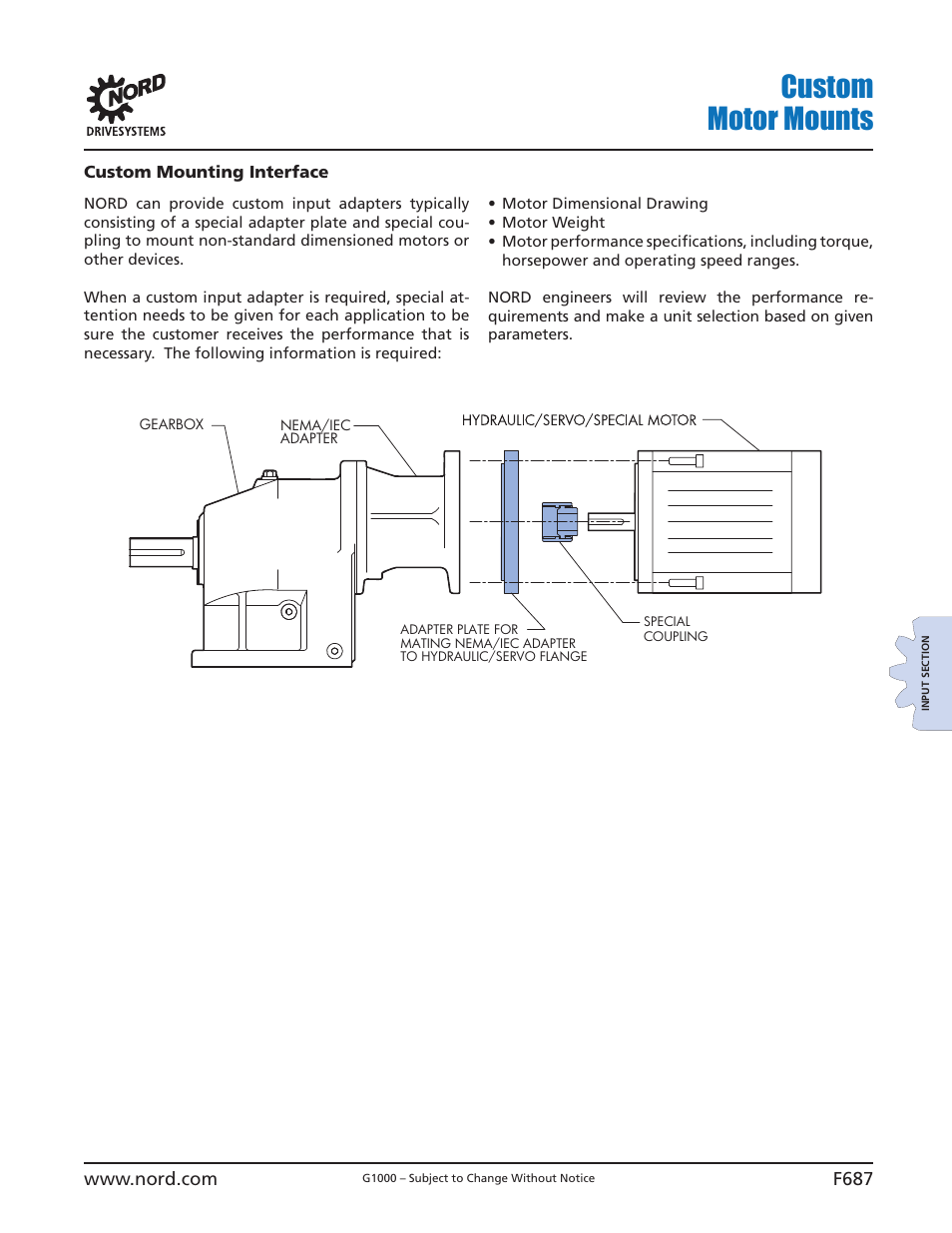 Custom motor mounts | NORD Drivesystems B1000 User Manual | Page 689 / 820