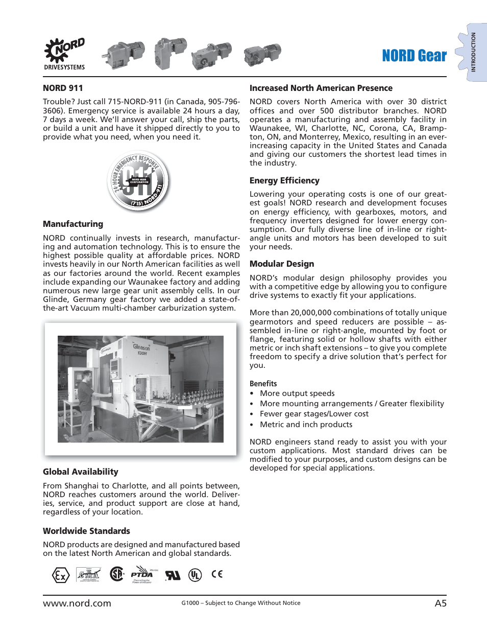 Nord gear | NORD Drivesystems B1000 User Manual | Page 7 / 820