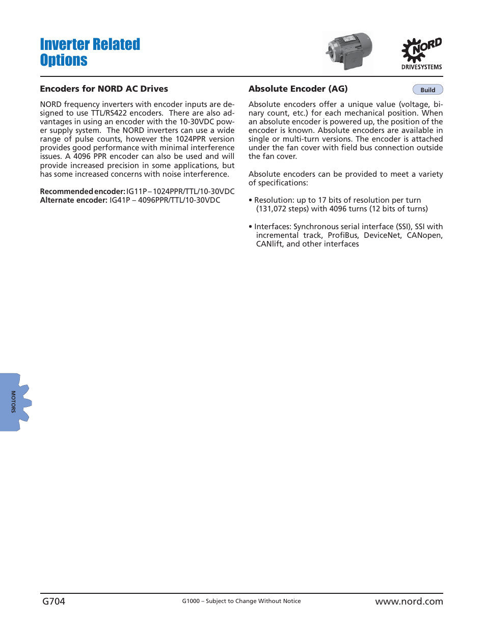 Inverter related options | NORD Drivesystems B1000 User Manual | Page 706 / 820