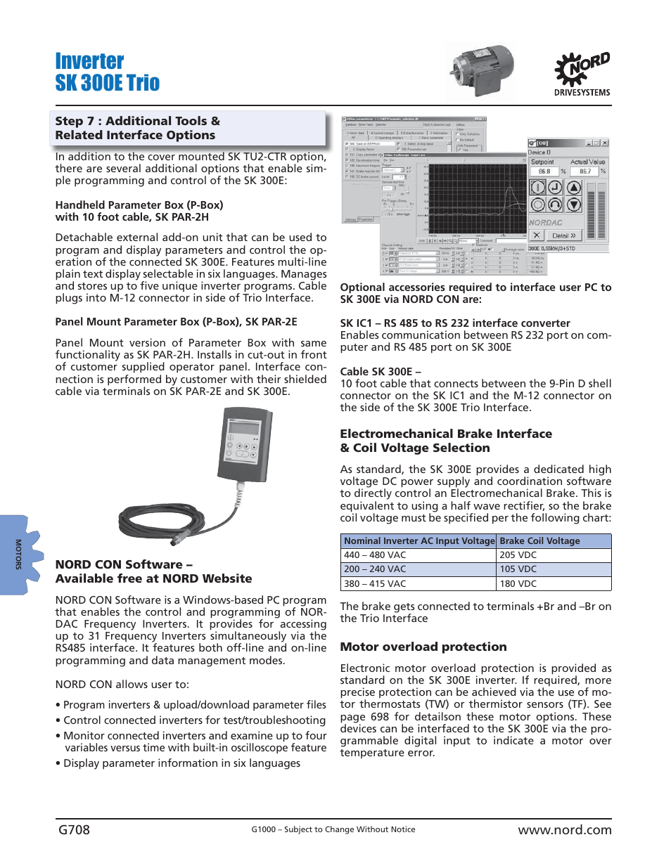 Inverter sk 300e trio | NORD Drivesystems B1000 User Manual | Page 710 / 820