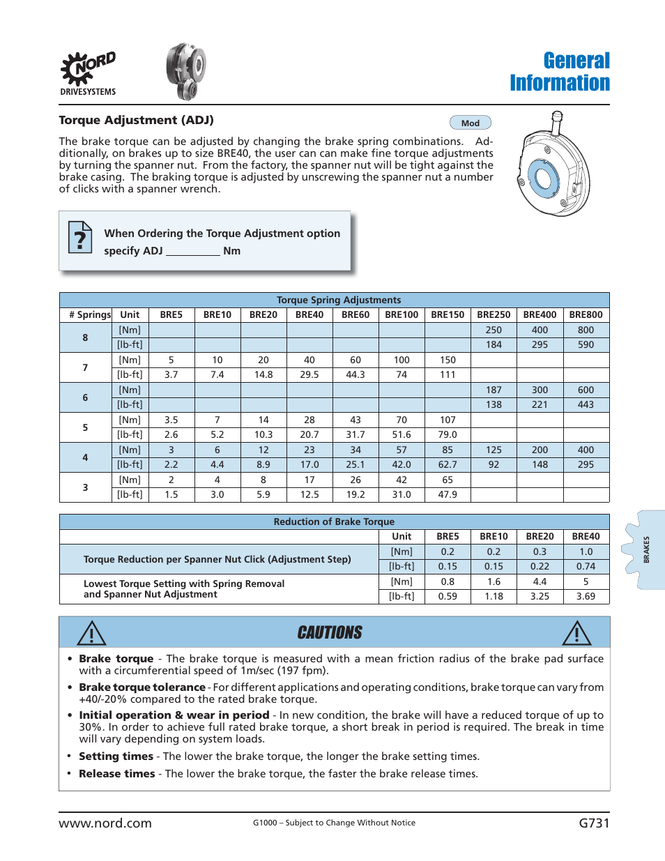 General information, Cautions | NORD Drivesystems B1000 User Manual | Page 733 / 820