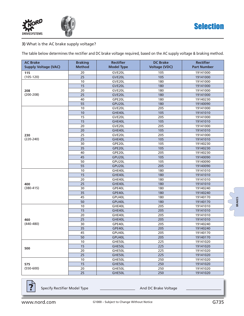 Selection | NORD Drivesystems B1000 User Manual | Page 737 / 820