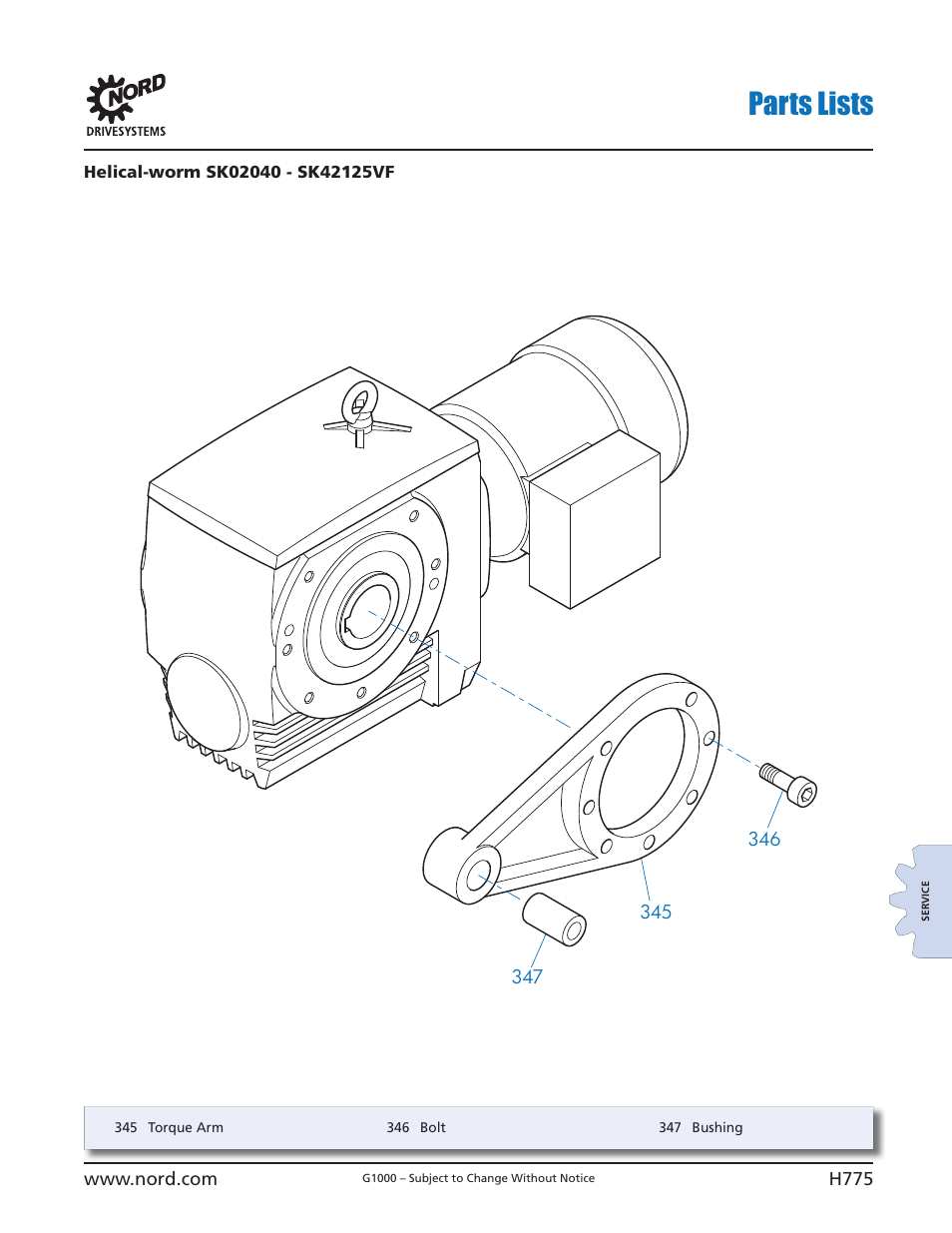 Parts lists | NORD Drivesystems B1000 User Manual | Page 777 / 820