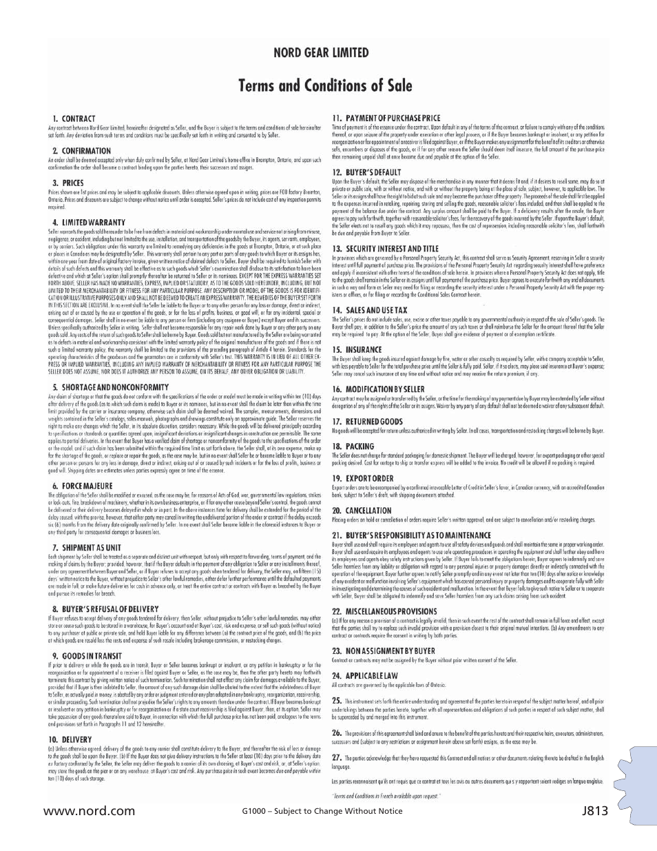 International contacts | NORD Drivesystems B1000 User Manual | Page 815 / 820