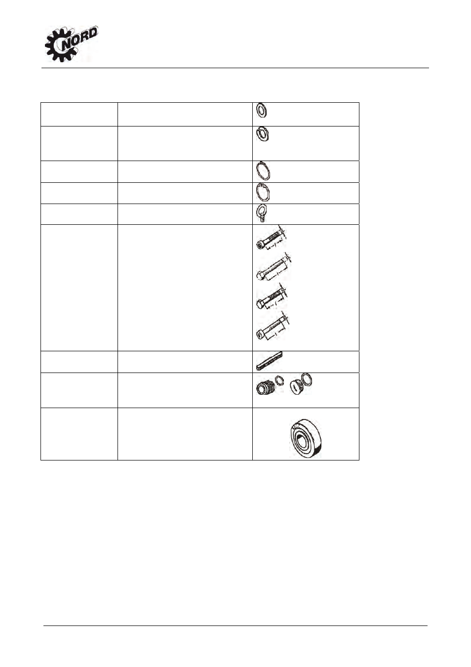 Drawing and list of replacement parts | NORD Drivesystems B1092 User Manual | Page 12 / 52