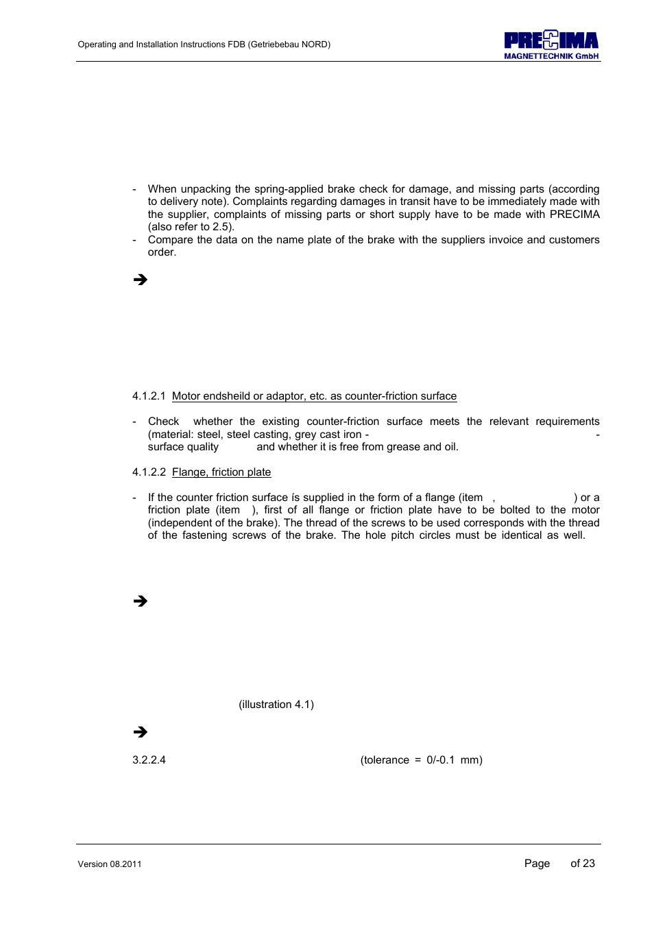 Assembly, Î attention, Î stop | NORD Drivesystems B1904 User Manual | Page 16 / 23