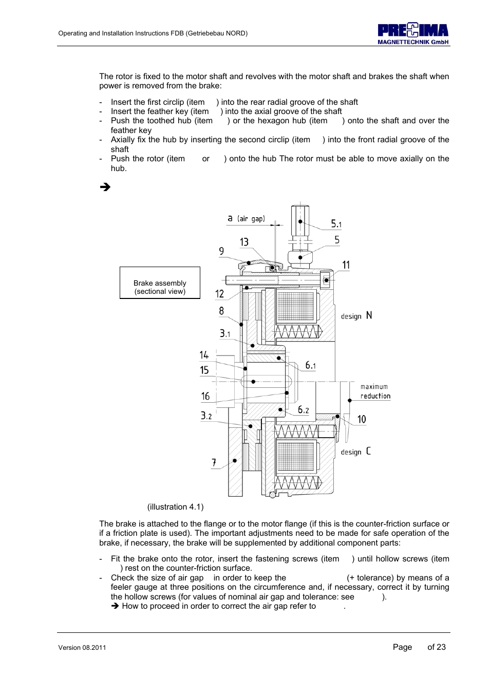 Î attention | NORD Drivesystems B1904 User Manual | Page 17 / 23