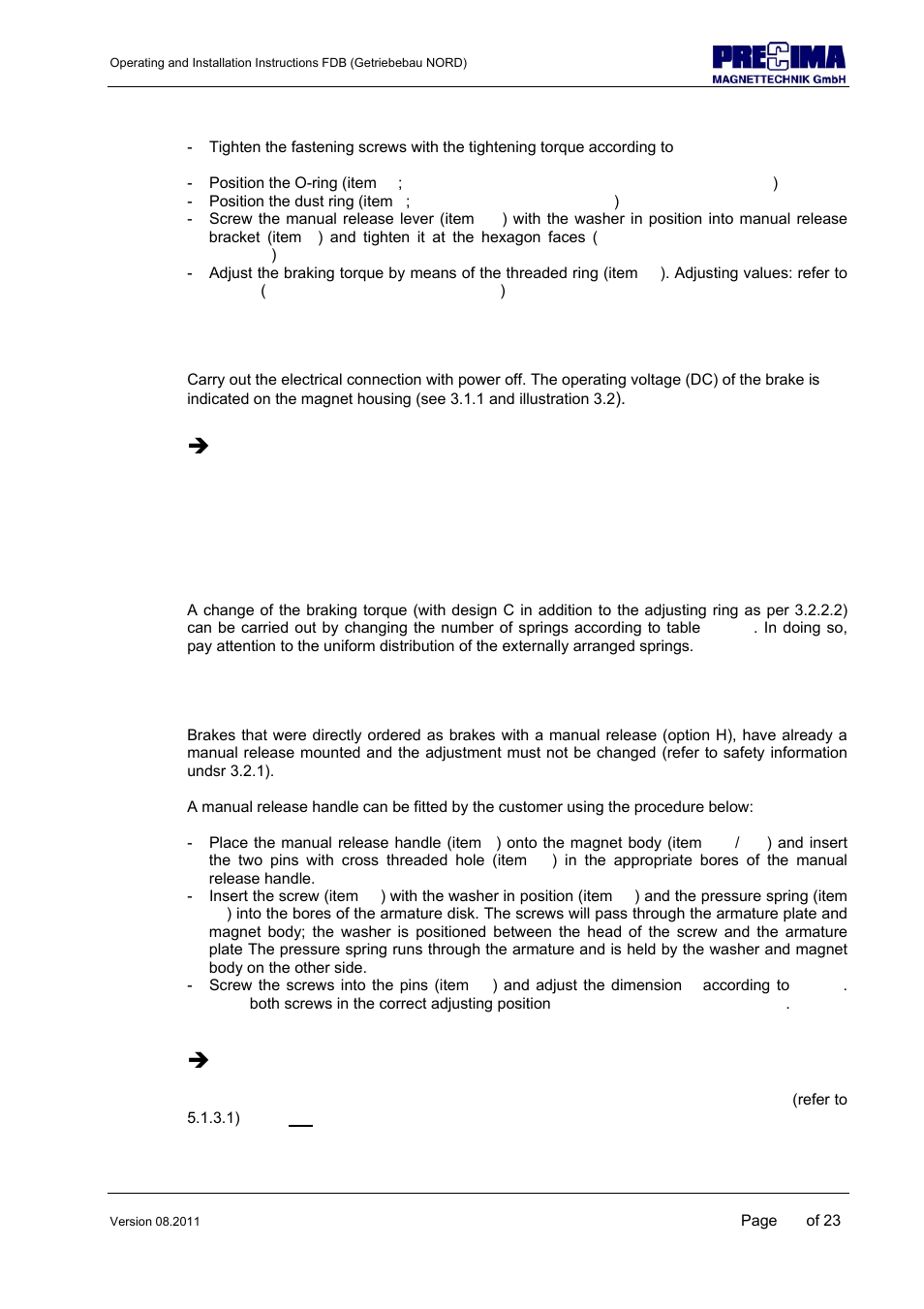 Î stop, Î attention | NORD Drivesystems B1904 User Manual | Page 18 / 23