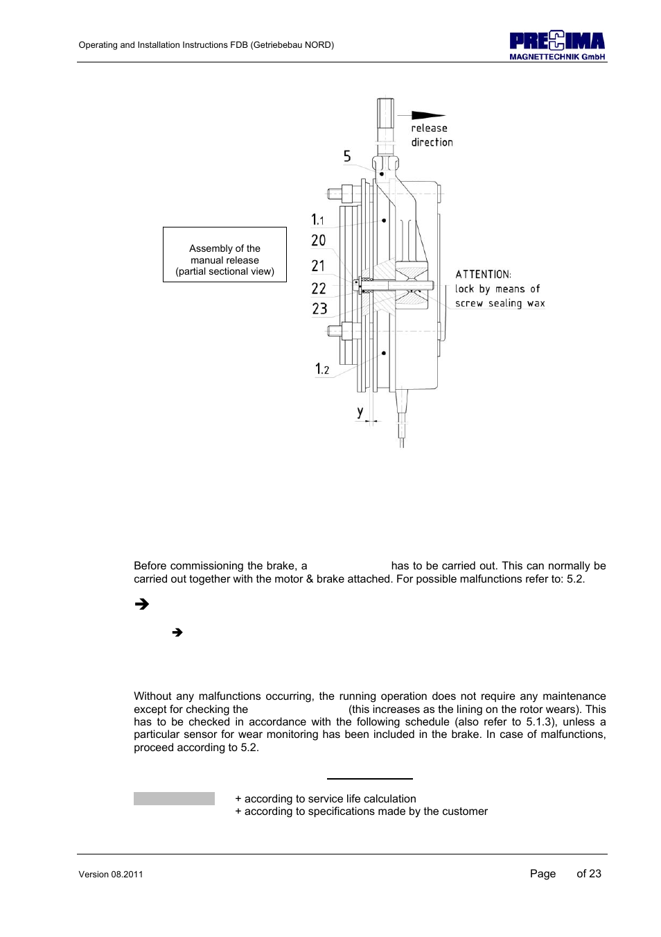 Operation, Î stop | NORD Drivesystems B1904 User Manual | Page 19 / 23