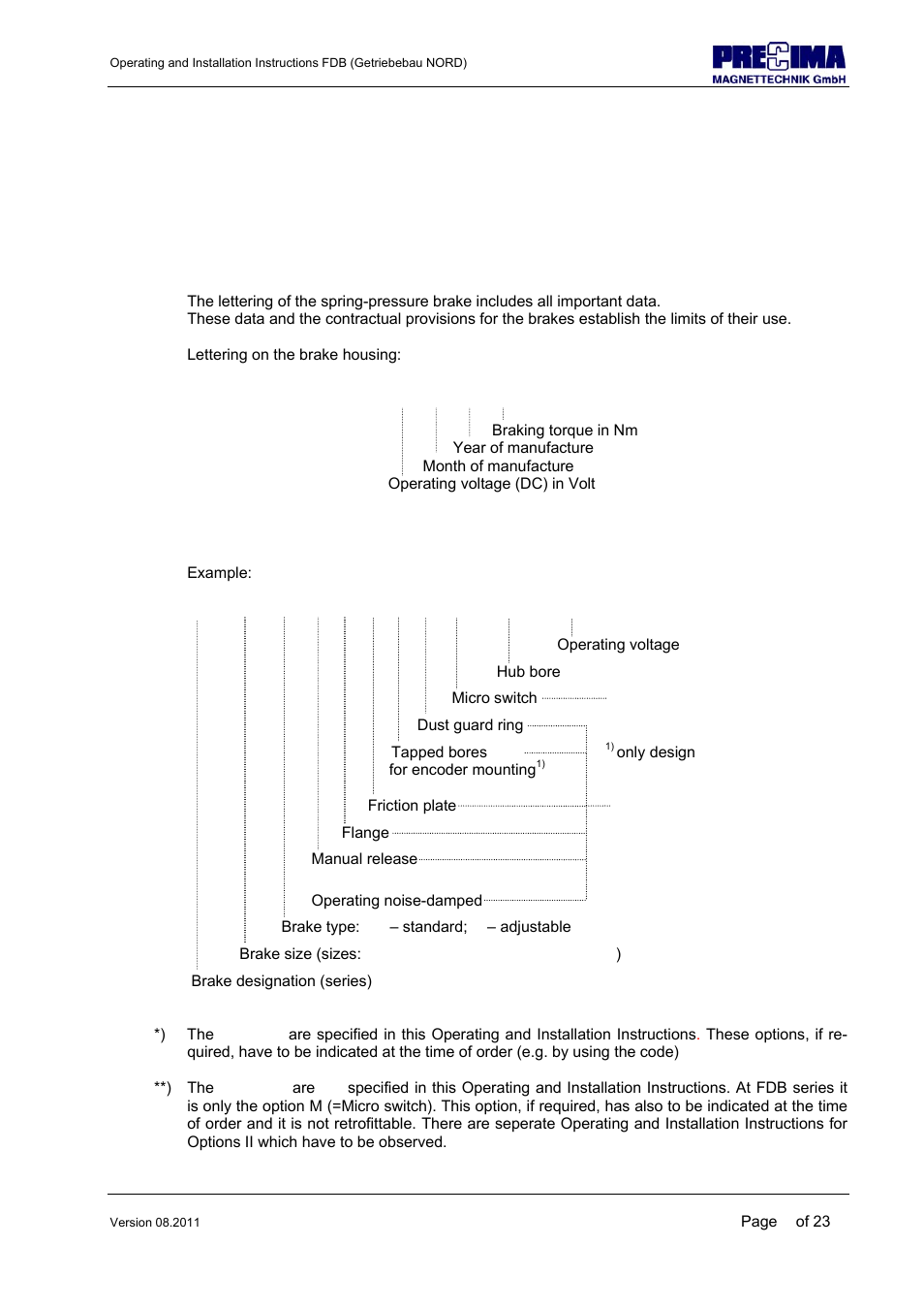 Product description | NORD Drivesystems B1904 User Manual | Page 9 / 23