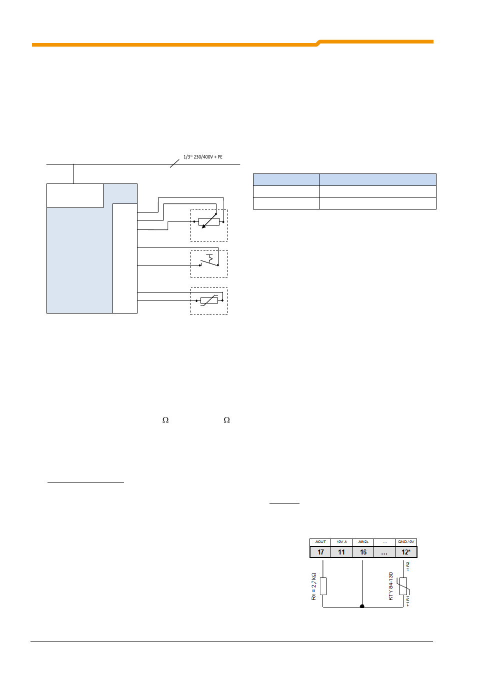 3 commissioning examples, 3 kty84-130 connection, Commissioning examples | NORD Drivesystems BU0180 User Manual | Page 68 / 184
