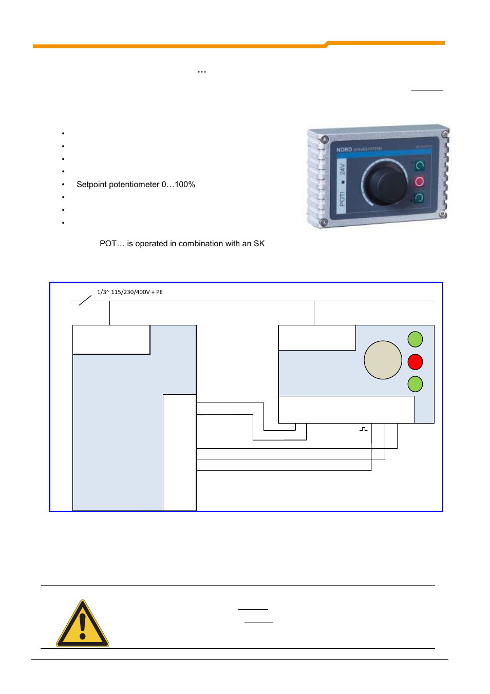 3 potentiometerbox sk tu4-pot | NORD Drivesystems BU0200 User Manual | Page 105 / 314