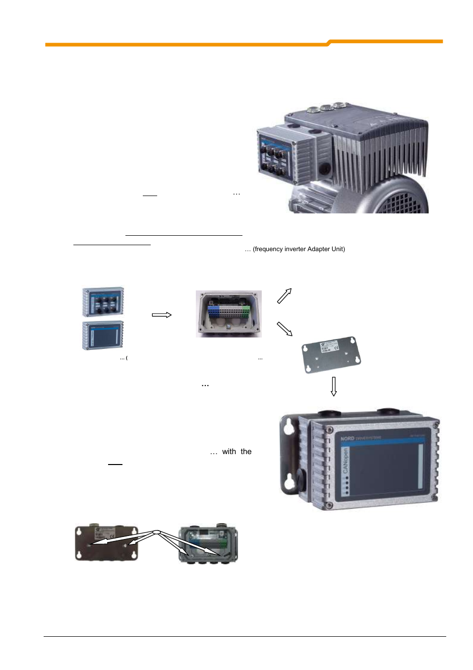 3 installing the sk ti4-tu-bus on the sk 2xxe, 4 wall-mounting of the sk ti4-tu | NORD Drivesystems BU0200 User Manual | Page 76 / 314