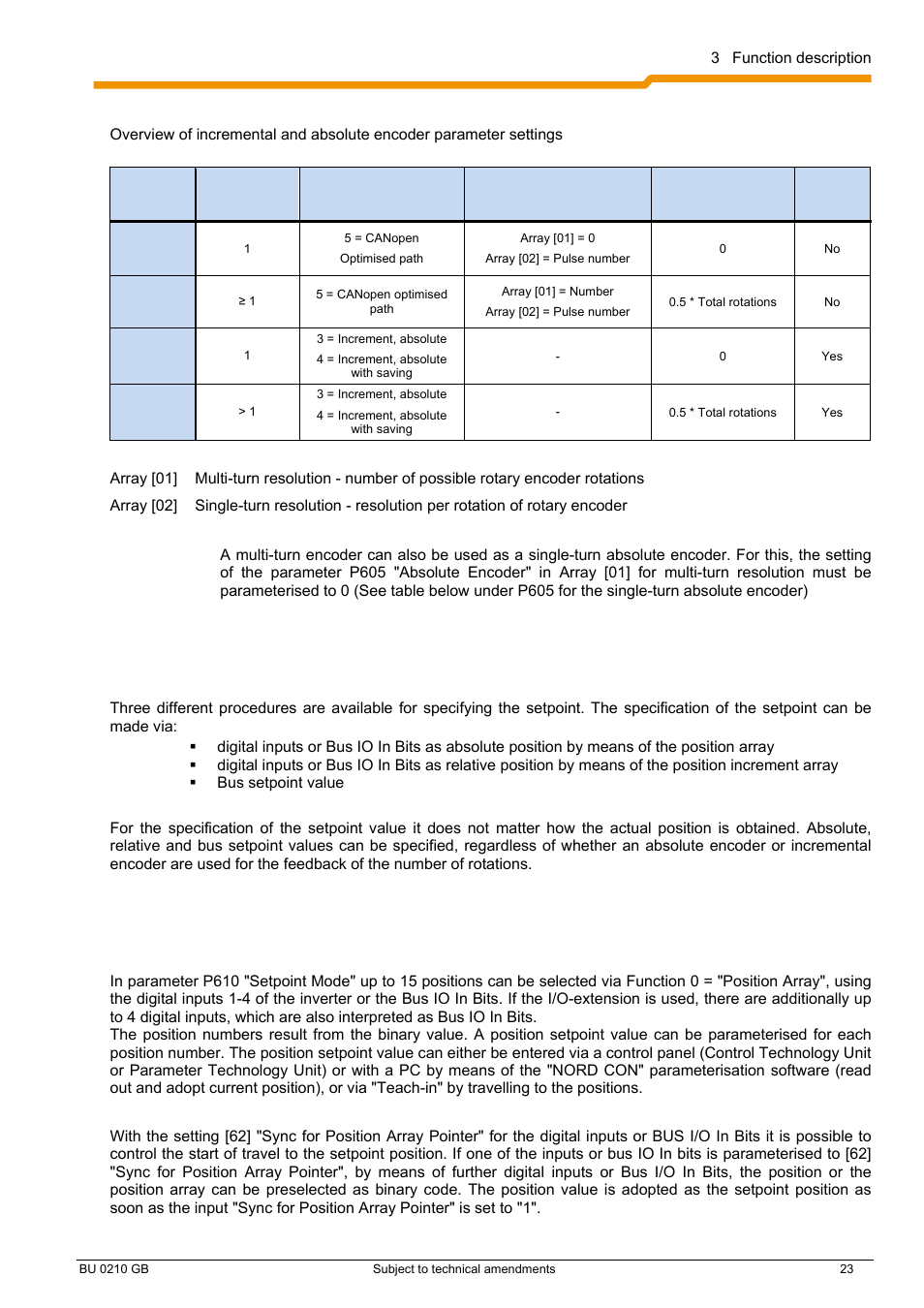 3 specifying the setpoint | NORD Drivesystems BU0210 User Manual | Page 23 / 60