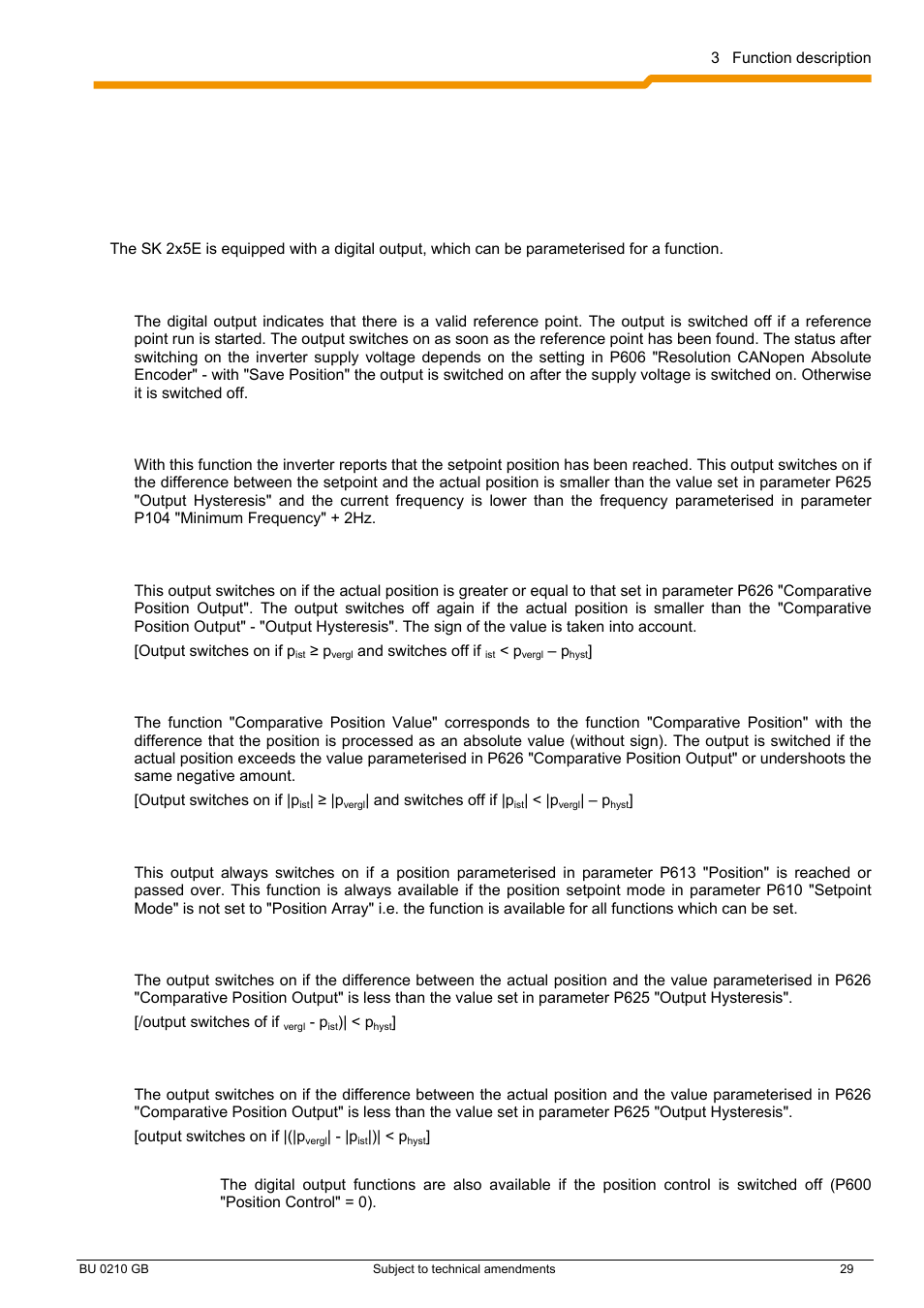 8 output messages | NORD Drivesystems BU0210 User Manual | Page 29 / 60