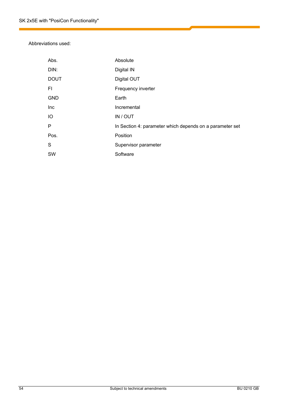 NORD Drivesystems BU0210 User Manual | Page 54 / 60