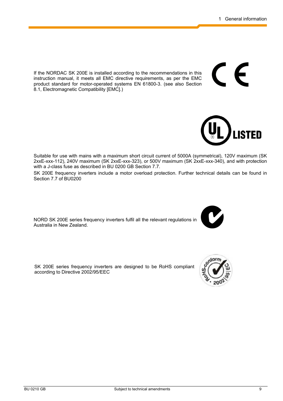 NORD Drivesystems BU0210 User Manual | Page 9 / 60