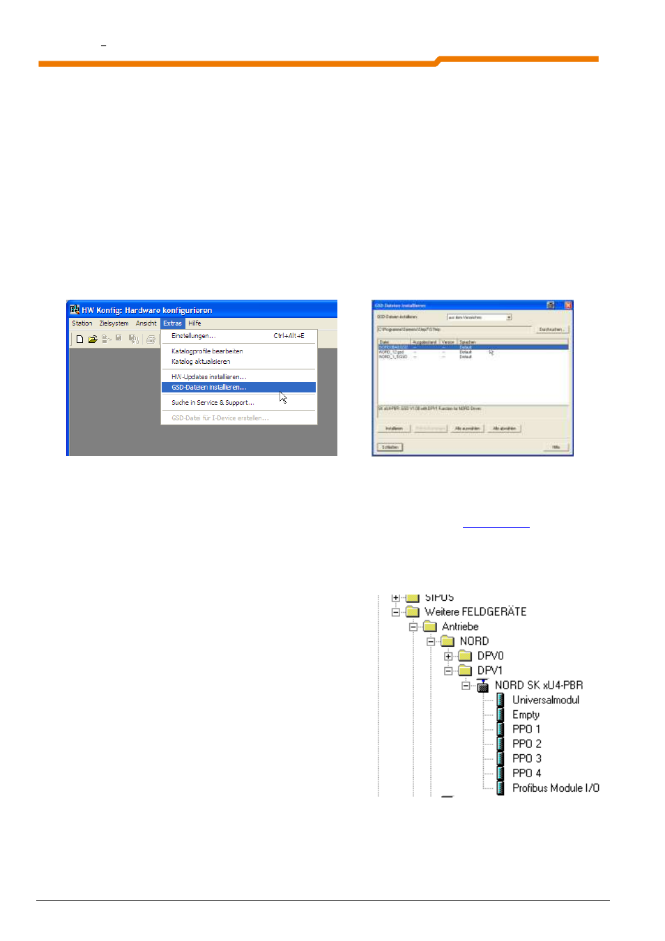 4 commissioning, 1 gsd file | NORD Drivesystems BU0220 User Manual | Page 36 / 100