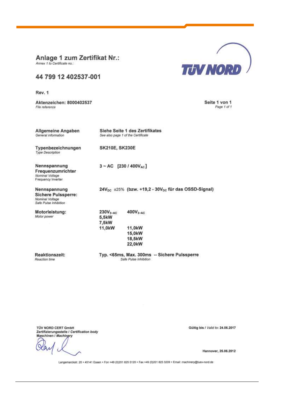 NORD Drivesystems BU0230 User Manual | Page 12 / 76