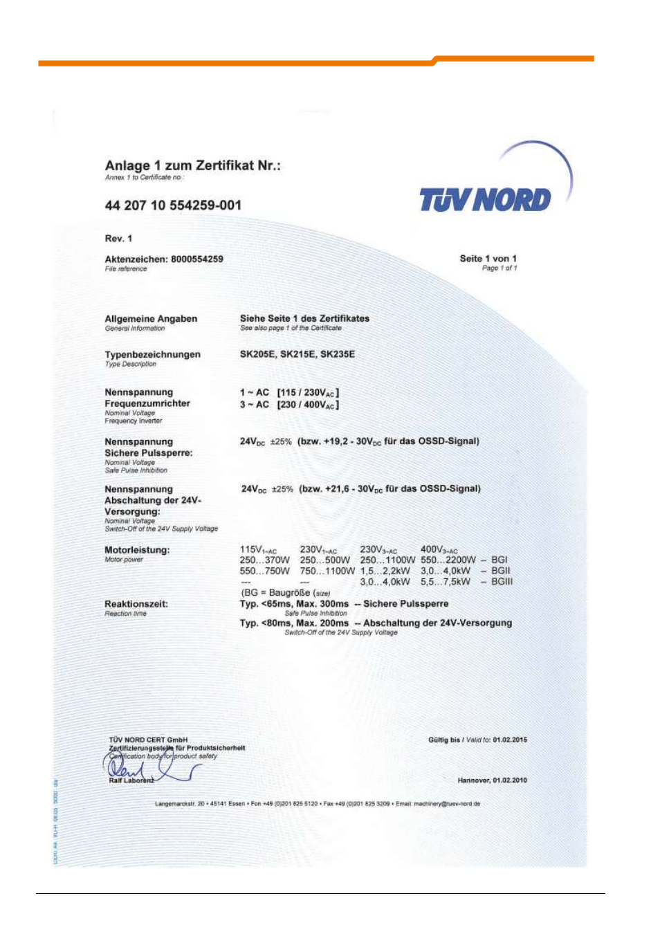 NORD Drivesystems BU0230 User Manual | Page 14 / 76