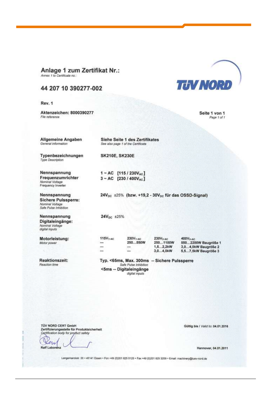 NORD Drivesystems BU0230 User Manual | Page 16 / 76