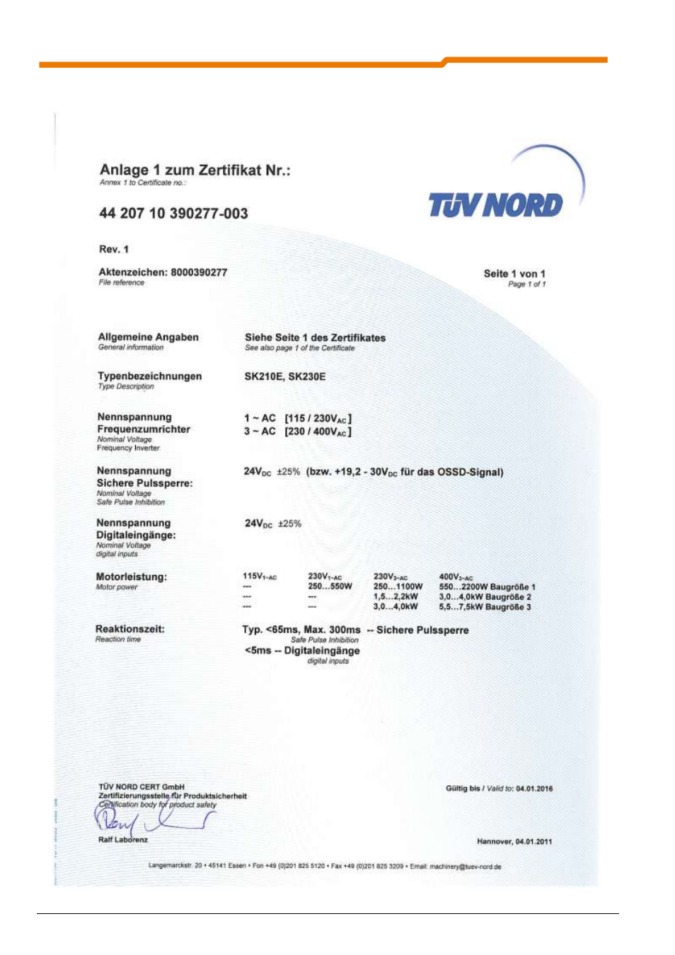 NORD Drivesystems BU0230 User Manual | Page 22 / 76
