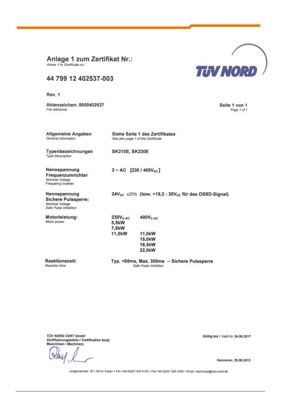 NORD Drivesystems BU0230 User Manual | Page 24 / 76