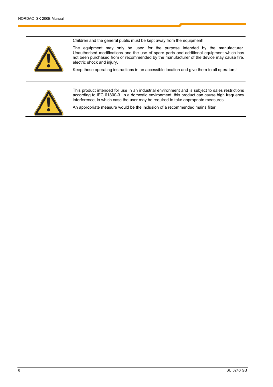 NORD Drivesystems BU0240 User Manual | Page 8 / 40