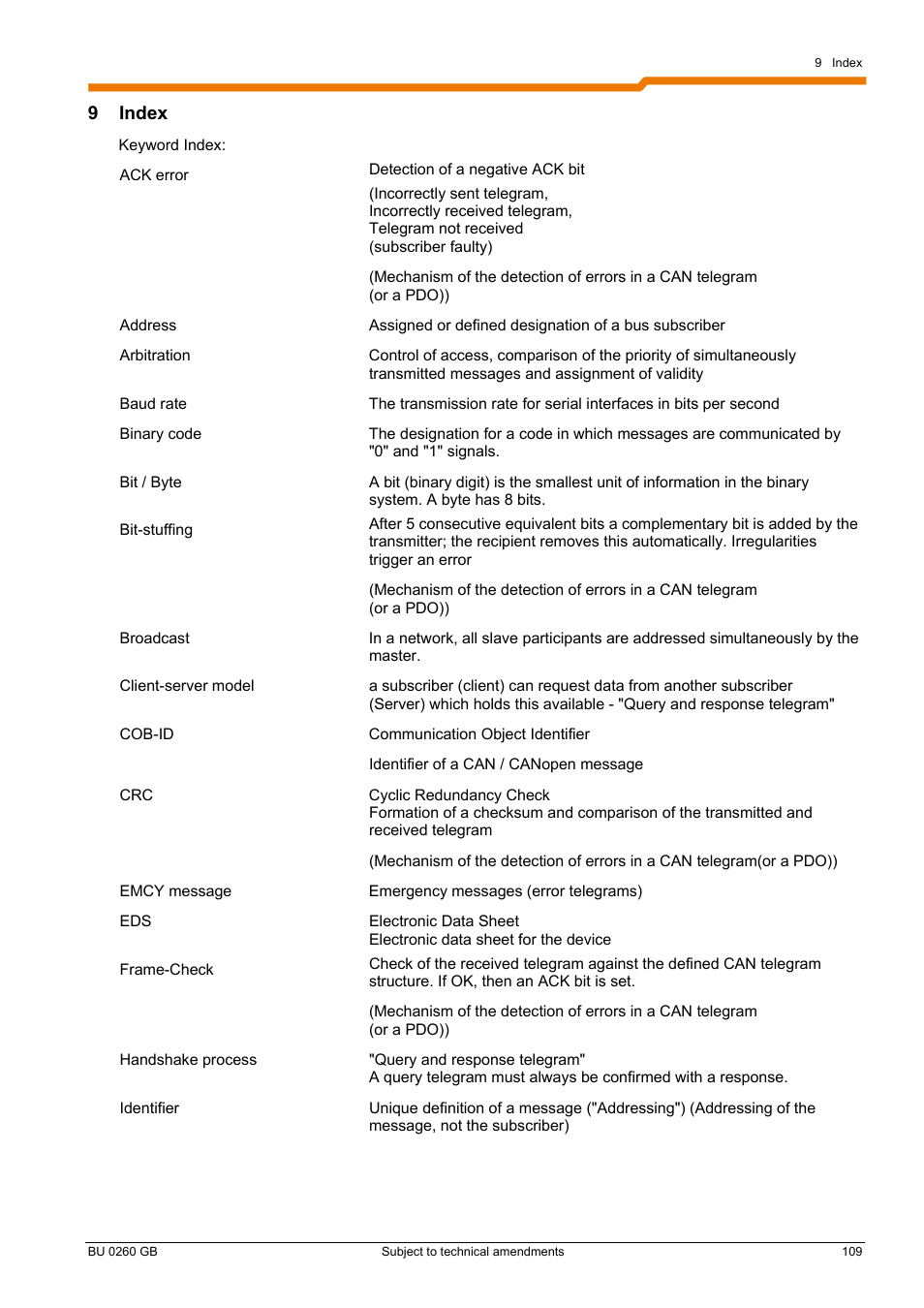 NORD Drivesystems BU0260 User Manual | Page 109 / 116