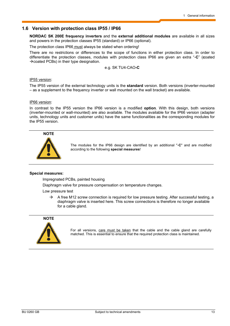 NORD Drivesystems BU0260 User Manual | Page 13 / 116