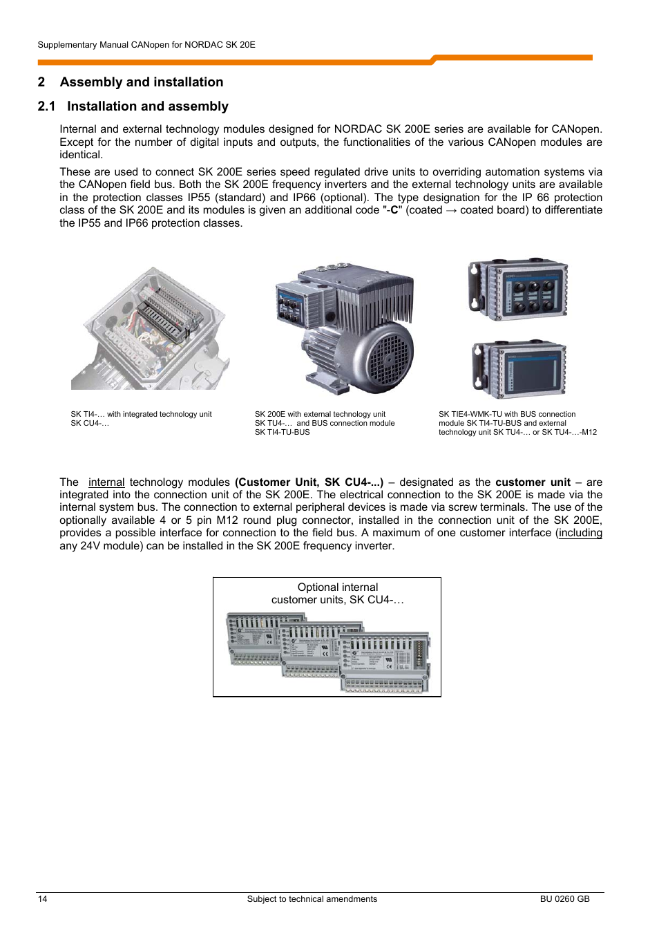 NORD Drivesystems BU0260 User Manual | Page 14 / 116