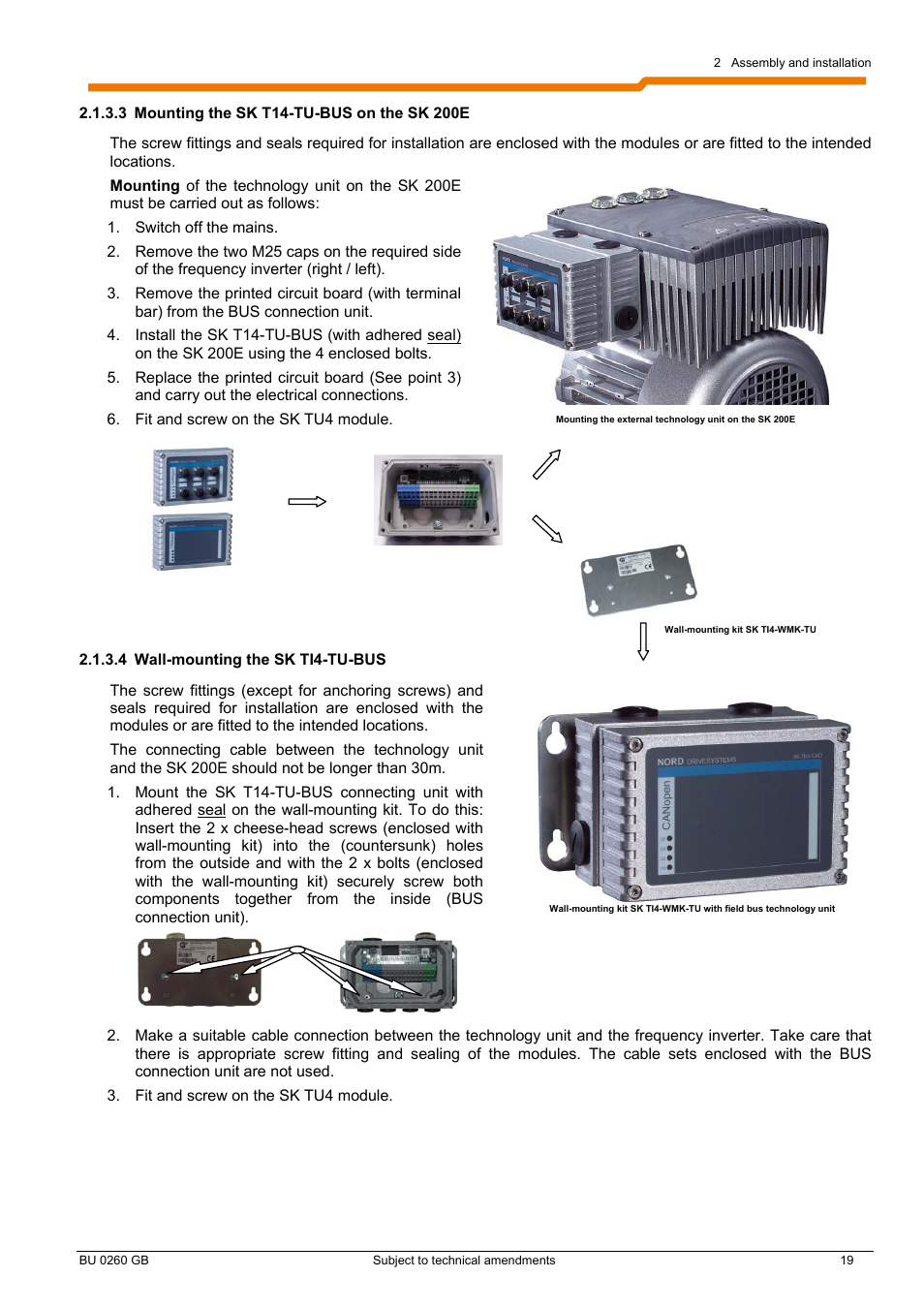 NORD Drivesystems BU0260 User Manual | Page 19 / 116