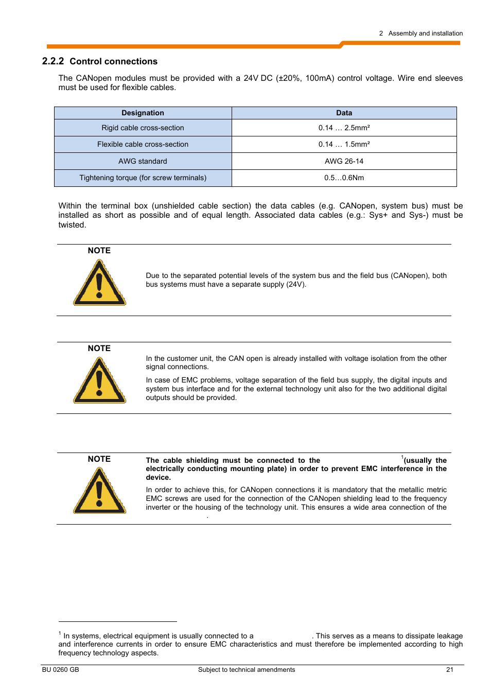 NORD Drivesystems BU0260 User Manual | Page 21 / 116