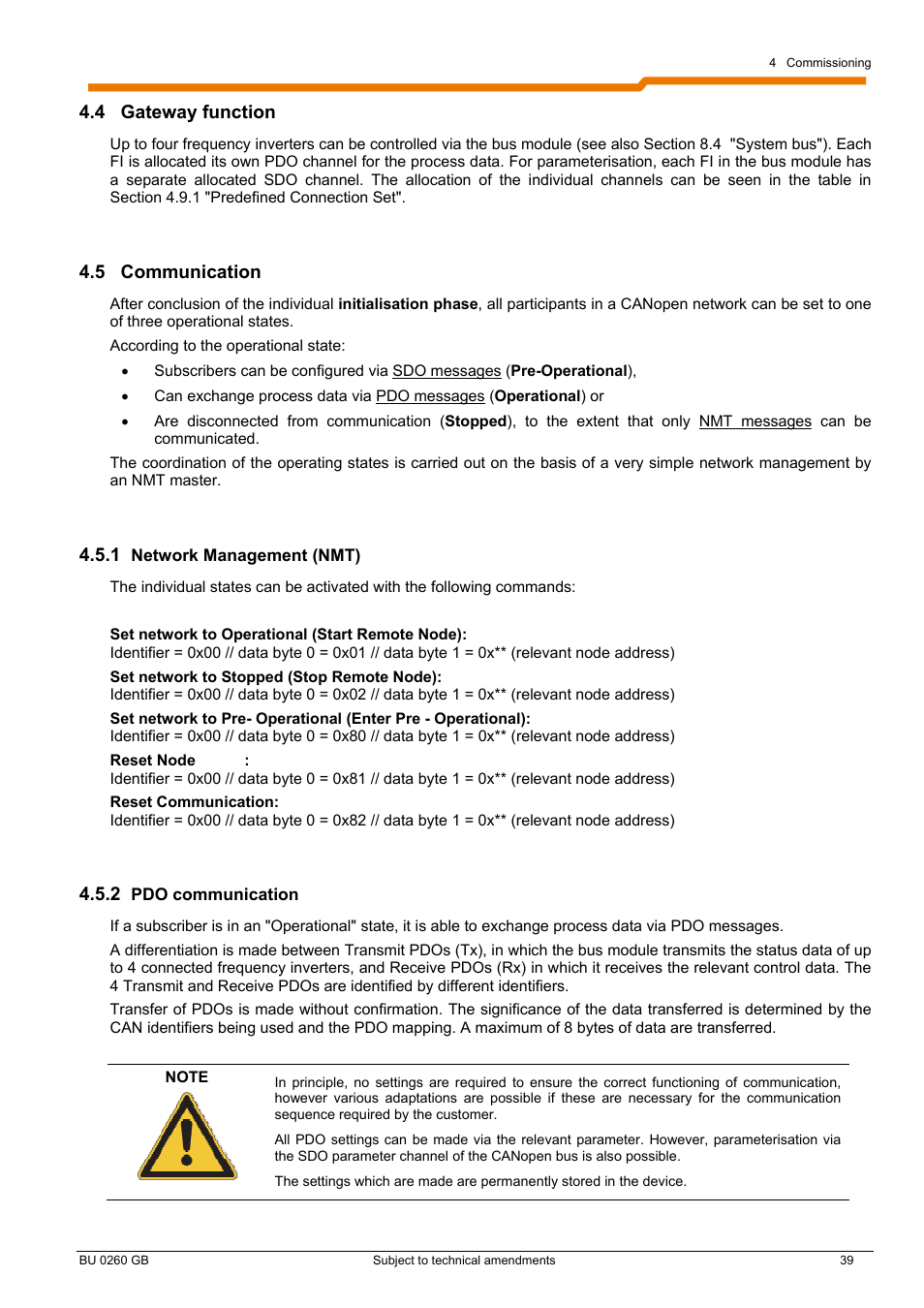 NORD Drivesystems BU0260 User Manual | Page 39 / 116