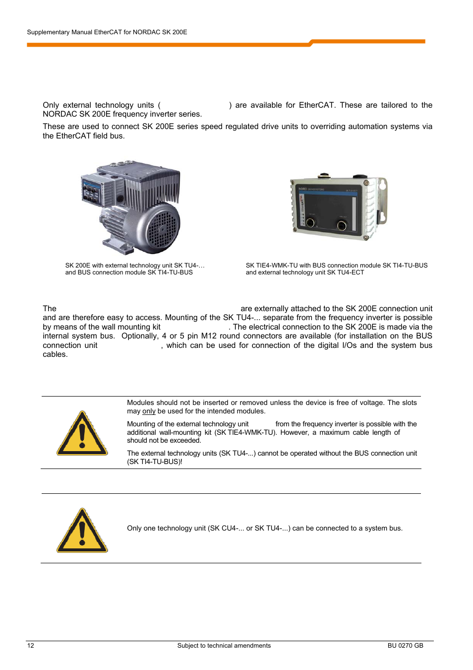 NORD Drivesystems BU0270 User Manual | Page 12 / 76