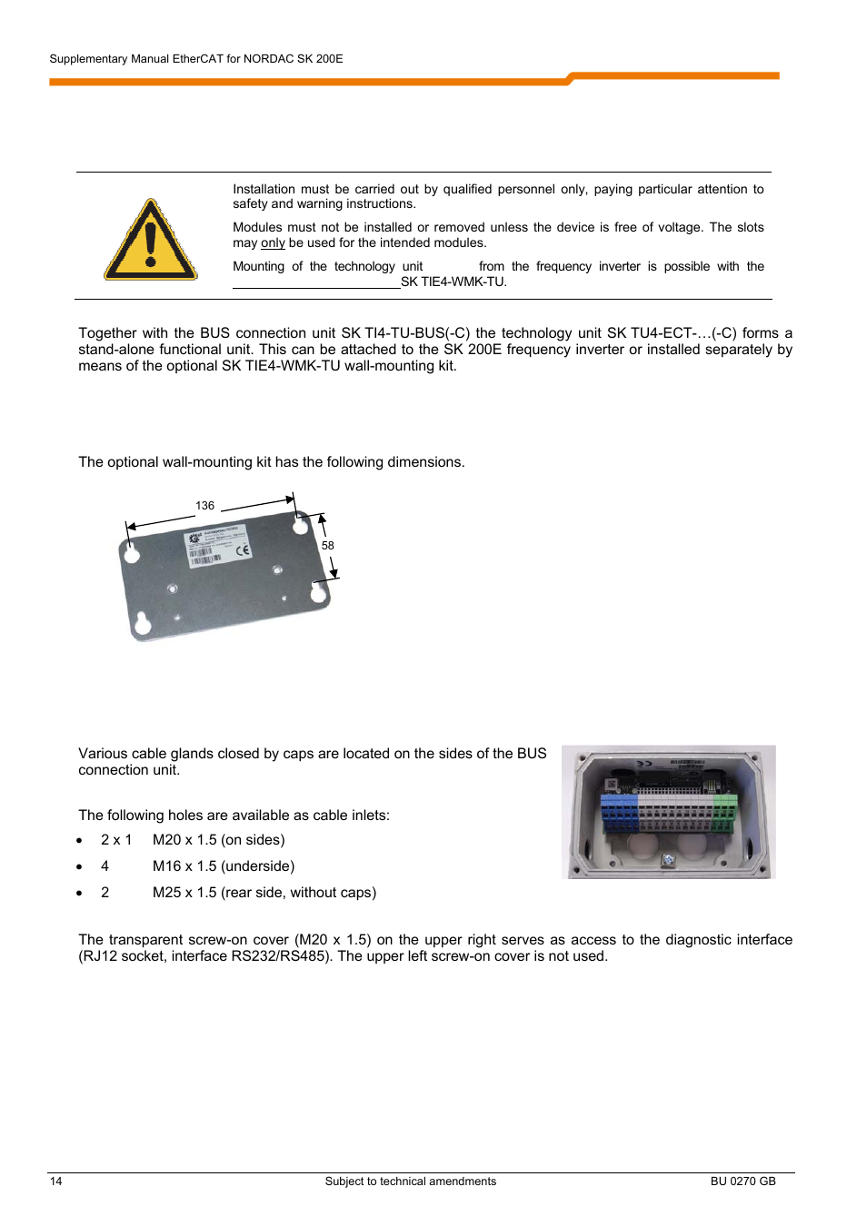 NORD Drivesystems BU0270 User Manual | Page 14 / 76