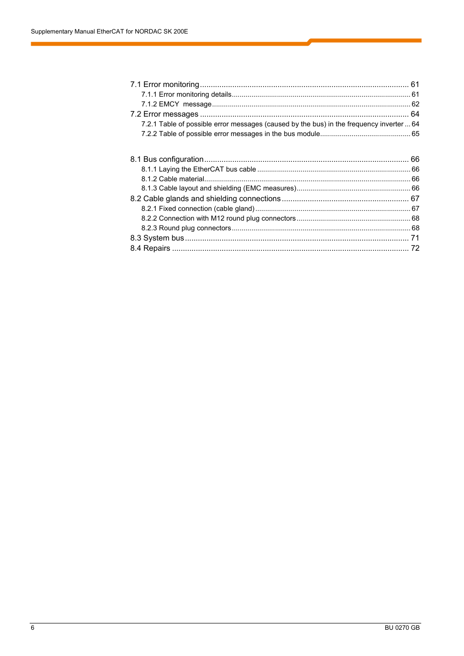 NORD Drivesystems BU0270 User Manual | Page 6 / 76