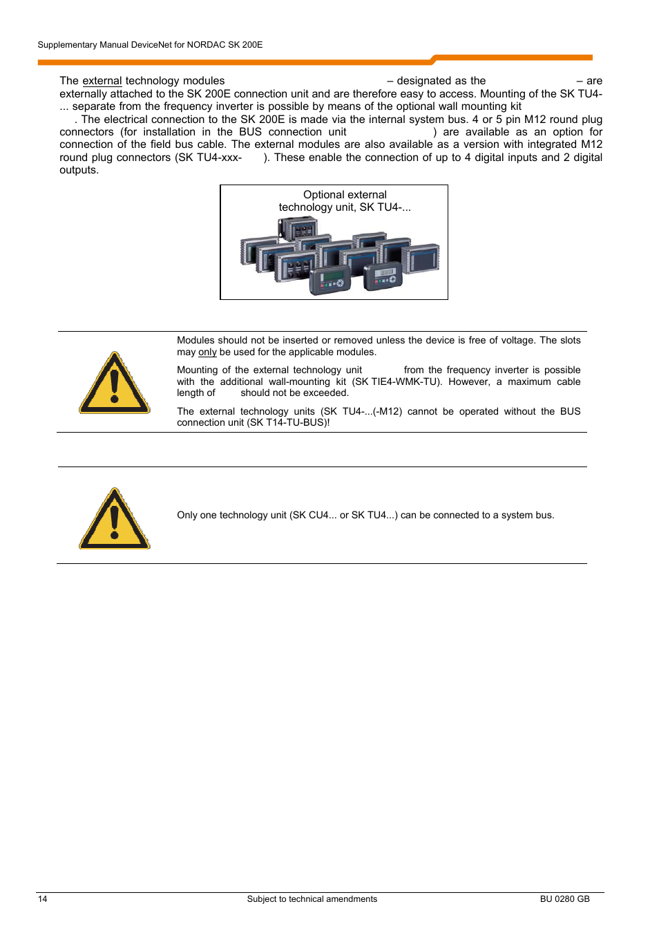 NORD Drivesystems BU0280 User Manual | Page 14 / 78