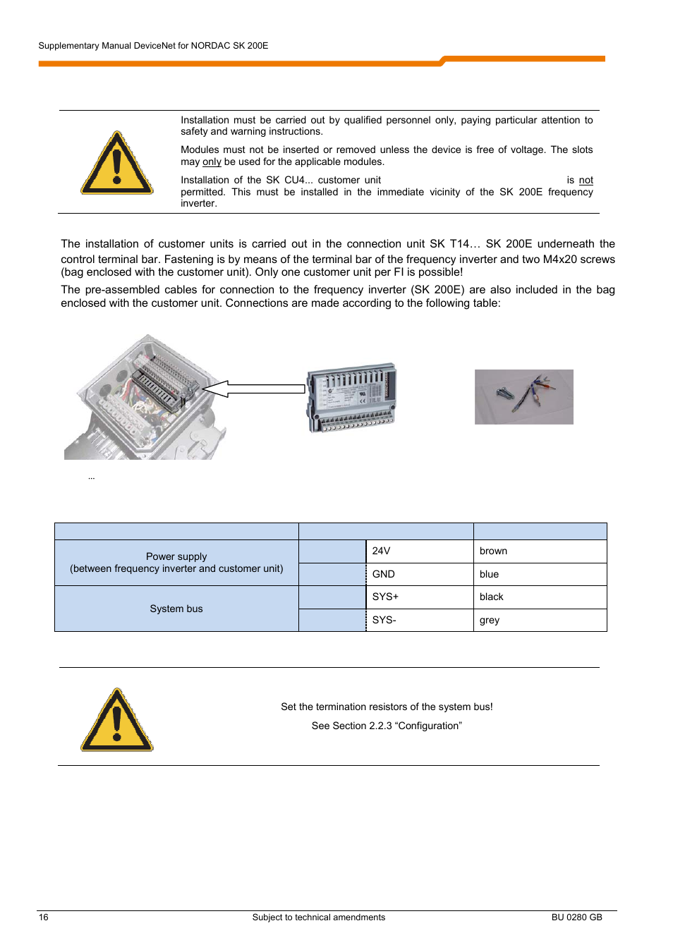 NORD Drivesystems BU0280 User Manual | Page 16 / 78