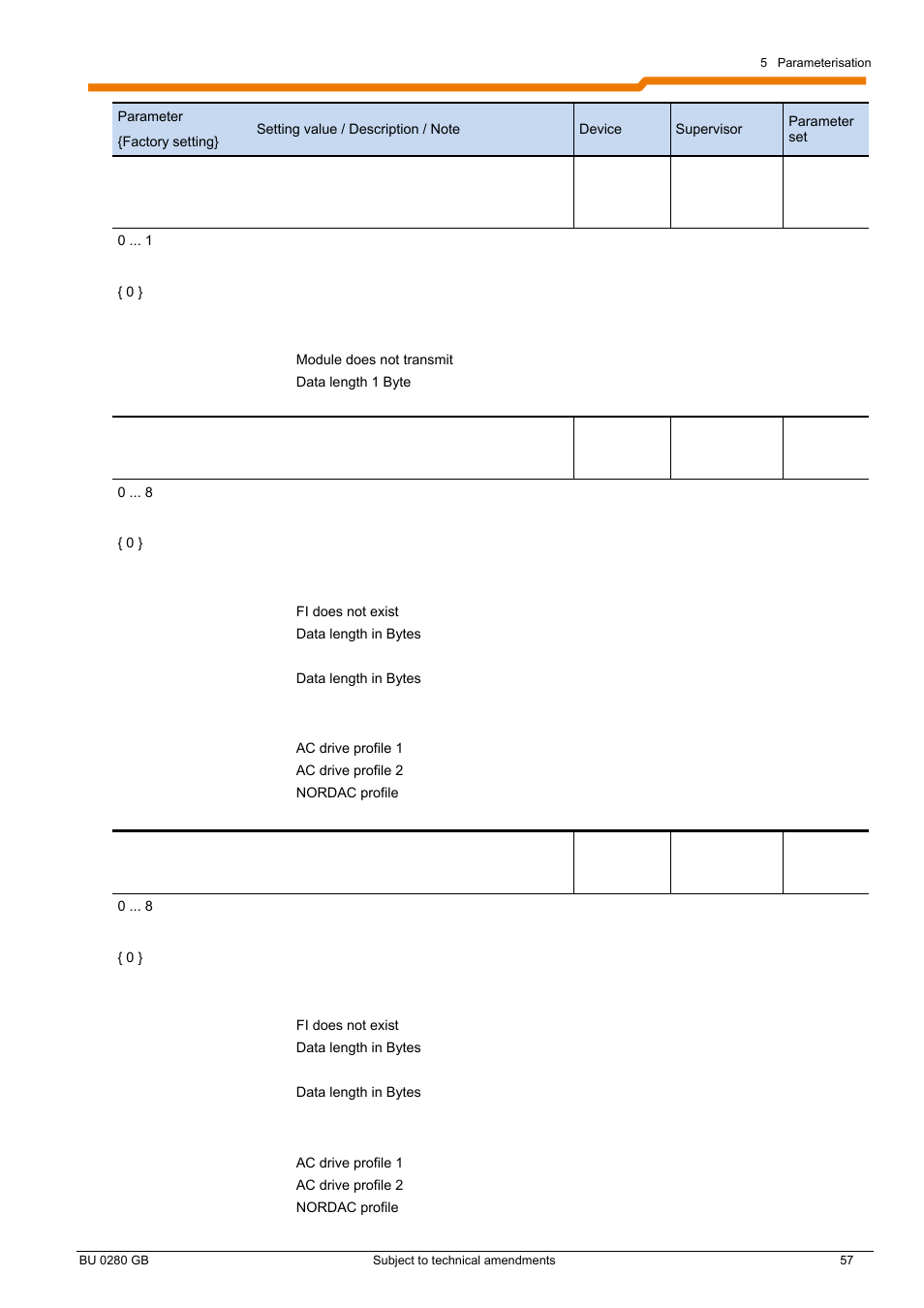 NORD Drivesystems BU0280 User Manual | Page 57 / 78