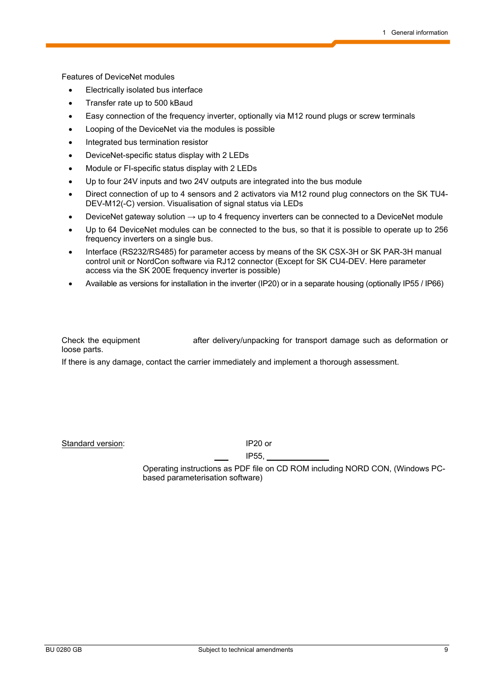 NORD Drivesystems BU0280 User Manual | Page 9 / 78