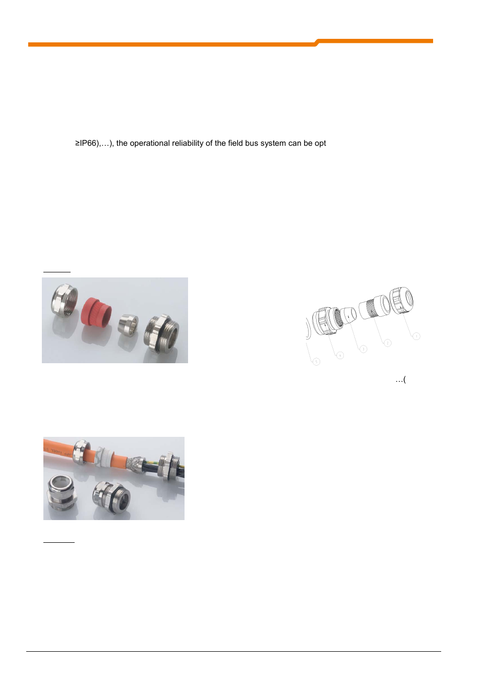 2 cable glands and shielding connections, 1 fixed connection (cable gland) | NORD Drivesystems BU0290 User Manual | Page 66 / 76