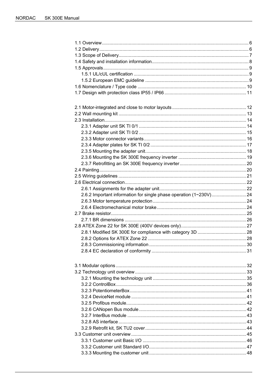 NORD Drivesystems BU0300 User Manual | Page 4 / 148