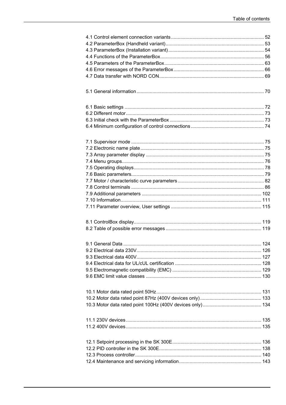 NORD Drivesystems BU0300 User Manual | Page 5 / 148