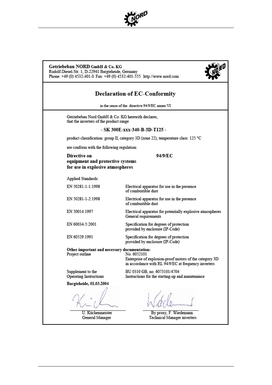 NORD Drivesystems BU0310 User Manual | Page 6 / 8