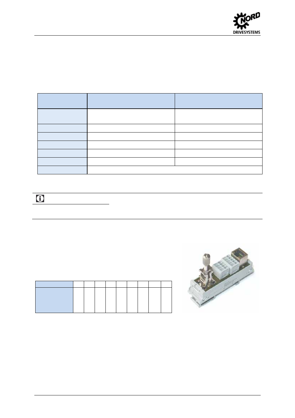 Incremental encoder, 12 rj45 wago- connection module, Rj45 wago- connection module | Incremental encoder data sheet | NORD Drivesystems BU0500 User Manual | Page 60 / 180