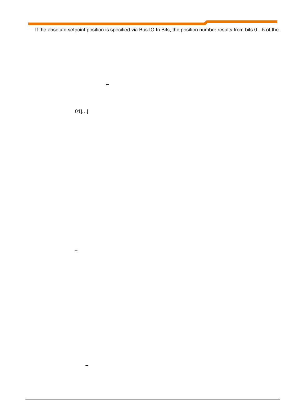 2 position increment array, Relative setpoint position via digital inputs or, Bus i/o in bits | 3 bus setpoints | NORD Drivesystems BU0510 User Manual | Page 31 / 81